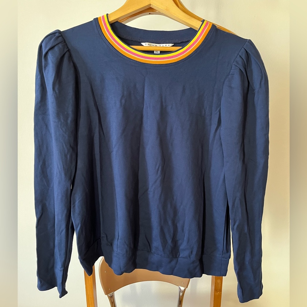 Trina Turk navy sweatshirt